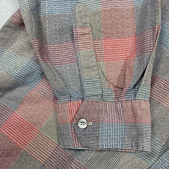 VTG The Territory Ahead Shirt Mens XXL 2XL Orange Plaid Button Down Long Sleeve - Picture 6 of 11